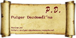 Pulger Dezdemóna névjegykártya